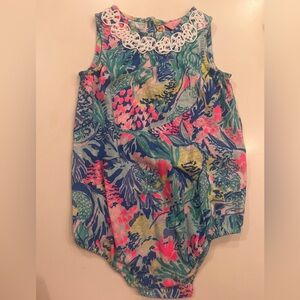 Lilly Pulitzer mermaids cove sleeveless baby onesie